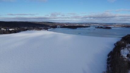 Winter Landscape From Drone