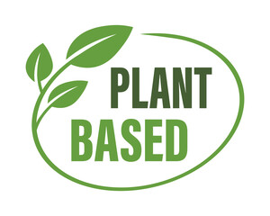 Plant based icon on a white background.