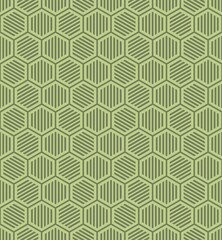 ABSTRACT VECTOR SEAMLESS BACKGROUND WITH OLIVE HEXAGONS