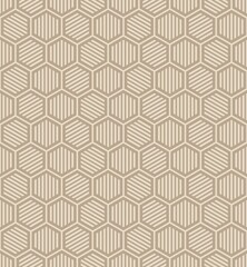 ABSTRACT VECTOR SEAMLESS BACKGROUND WITH BEIGE HEXAGONS