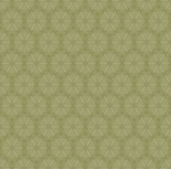 OLIVE BACKGROUND WITH VECTOR VINTAGE LINEAR ORNAMENT