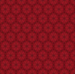 RED BACKGROUND WITH VECTOR VINTAGE LINEAR ORNAMENT