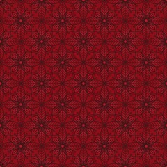 Fototapeta premium RED BACKGROUND WITH VECTOR VINTAGE LINEAR ORNAMENT
