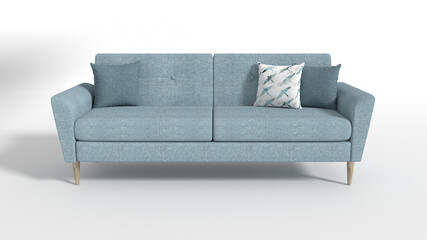 Contemporary blue sofa