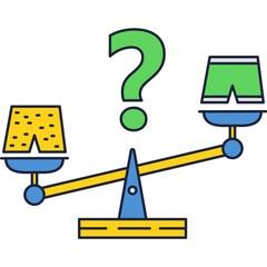 Comparison icon balance scale vector shop concept