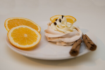 Hand-made pavlova meringues. Natural, colorful and tasty.
