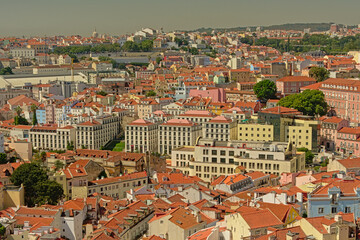 Fototapeta na wymiar Aerial view on the city of Lisbon 