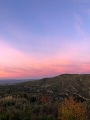 Obraz premium sunset over the mountains in Andalucía, Spain