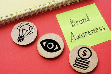 Brand awareness is shown on the business photo using the text