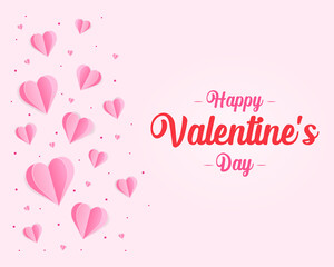 Valentine's day banner, with hearts. Vector illustration