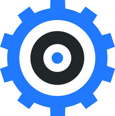 Moder gear icon blue version 