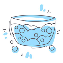 Line icon stearin for candle creating, isolated on white background