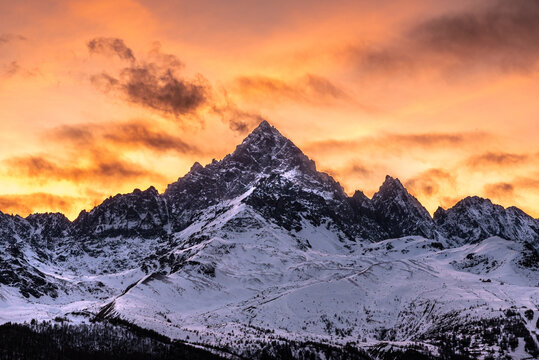 Tramonto sul Monviso
