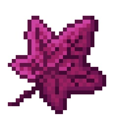 Naklejka premium Maple leaf pixel art. Vector illustration.