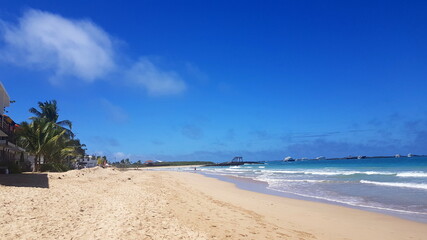Sandy beach on the island of Isabela, Galapagos archipelago.