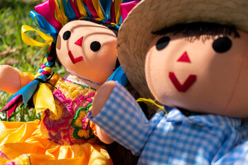 Lele Mexican Doll Couple. Mexican Culture.