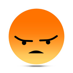 illustration of angry face icon