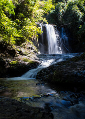 Fototapeta na wymiar waterfall in the forest. cachoeira da canela. botucatu