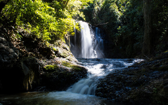 waterfall in the forest. cachoeira da canela. botucatu