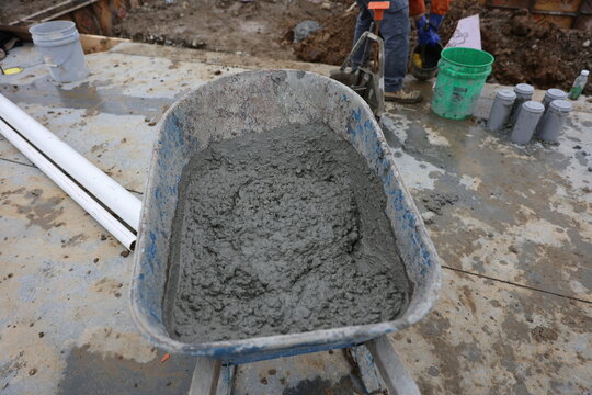 Concrete In A Wheelbarrow