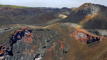 Landscapes of Volcano Sierra Negra, Galapagos Islands, Ecuador