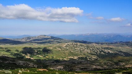 Naklejka premium The GR 20 is a GR footpath that crosses the Mediterranean island of Corsica running approximately north-south.