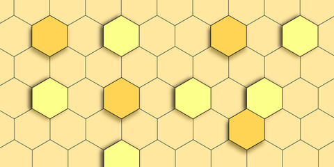 Abstract futuristic surface hexagon pattern.Beautiful hexagon background with space for text.