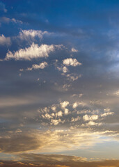 sunset over the sea, sunset sky with clouds, sky and clouds, 