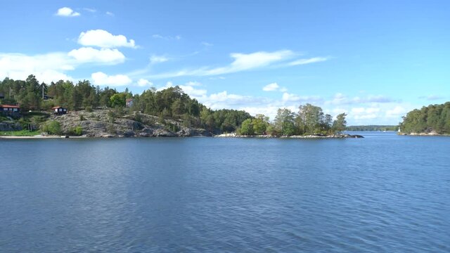 Tour in the Archipelago near Stockholm in summer