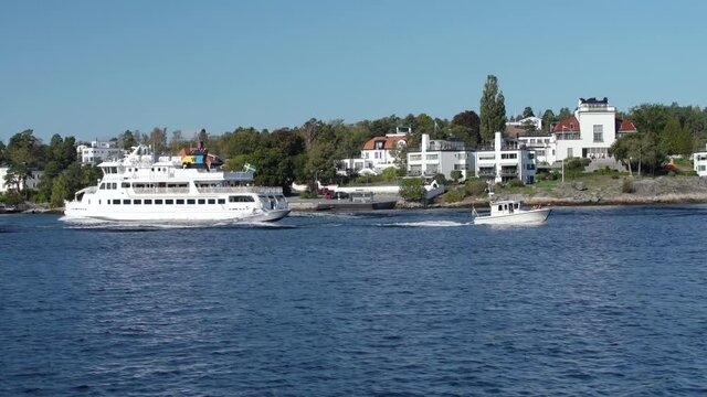 Tour in the Archipelago near Stockholm in summer