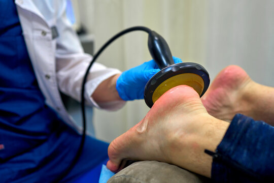 Shock Wave Therapy Procedure In The Doctor's Office