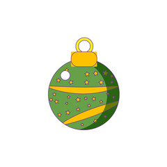 Isolated decorated shiny christmas ball Vector illustration