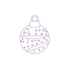 Isolated decorated shiny christmas ball Vector illustration