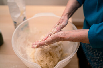 Pierogi dough making