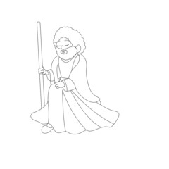 Saint Joseph Christmas character Vector illustration design