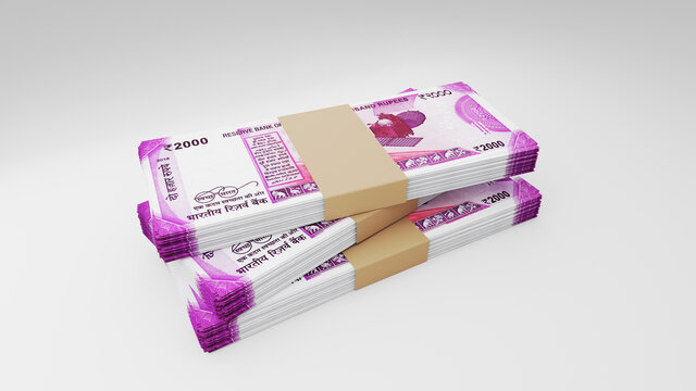 New Indian Currency - 3D Rendered Image