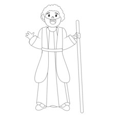 Saint Joseph Christmas character Vector illustration design