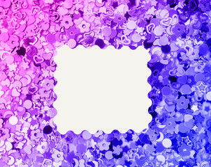 Bright abstract festive background with sparkles in the shape of stars and hearts. space for text. Very Peri