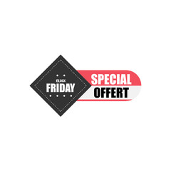 Isolated black friday label discount Vector illustration