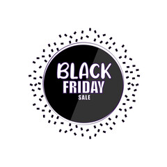 Isolated black friday label discount Vector illustration