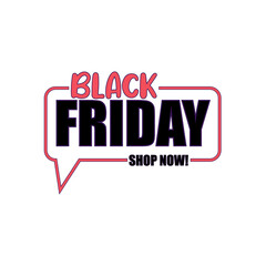 Isolated black friday label discount Vector illustration