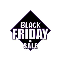 Isolated black friday label discount Vector illustration