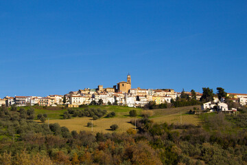 Fototapeta na wymiar view of the village Castel Frentano Abruzzo Italy 