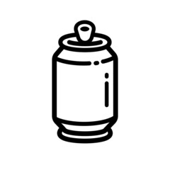 soda tin can outline vector icon