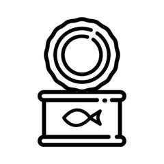 Tin can icon line symbol