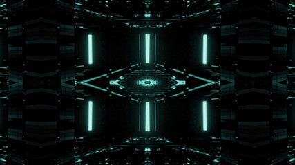 Neon Disco Lights And Futuristic Hi-Tech Sci Fi Illustration Background Wallpaper Texture for Banners, Web Templates, Titles, Texts, Flyers, Book Covers and ect.