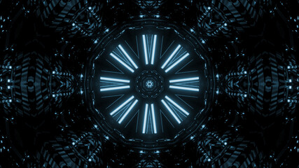 Neon Disco Lights And Futuristic Hi-Tech Sci Fi Illustration Background Wallpaper Texture for Banners, Web Templates, Titles, Texts, Flyers, Book Covers and ect.