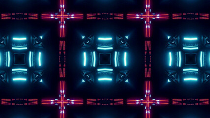 Neon Disco Lights And Futuristic Hi-Tech Sci Fi Illustration Background Wallpaper Texture for Banners, Web Templates, Titles, Texts, Flyers, Book Covers and ect.