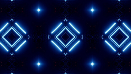 Neon Disco Lights And Futuristic Hi-Tech Sci Fi Illustration Background Wallpaper Texture for Banners, Web Templates, Titles, Texts, Flyers, Book Covers and ect.