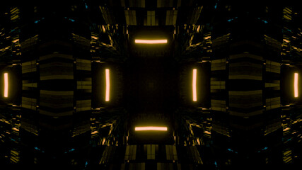 Neon Disco Lights And Futuristic Hi-Tech Sci Fi Illustration Background Wallpaper Texture for Banners, Web Templates, Titles, Texts, Flyers, Book Covers and ect.